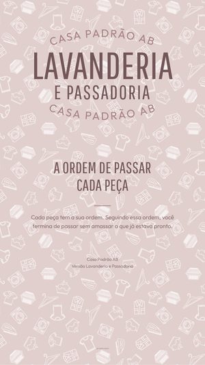 Capa do material A ordem de passar cada peça